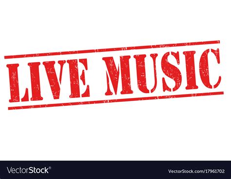 Live music sign or stamp Royalty Free Vector Image