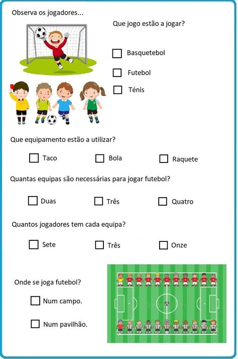 Perguntas Sobre O Futebol - Atividades Sobre Futebol Para Imprimir - GITEDU