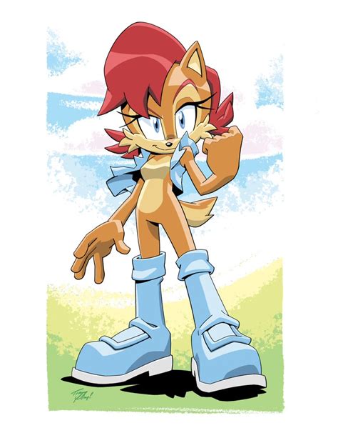 132675 Safe Artisttracy Yardley Princess Sally Acorn Sonic Chipmunk Mammal Rodent