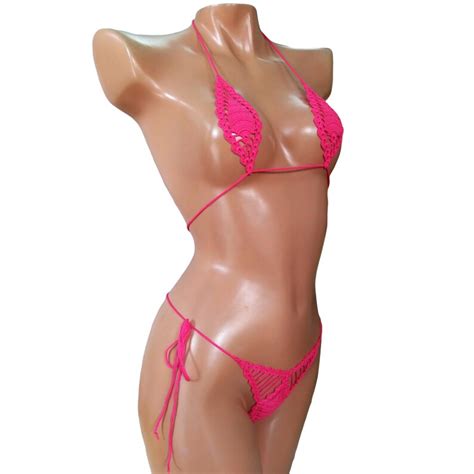 Teardrop G String Bikini häkeln extreme Mikro Bikini Etsy de