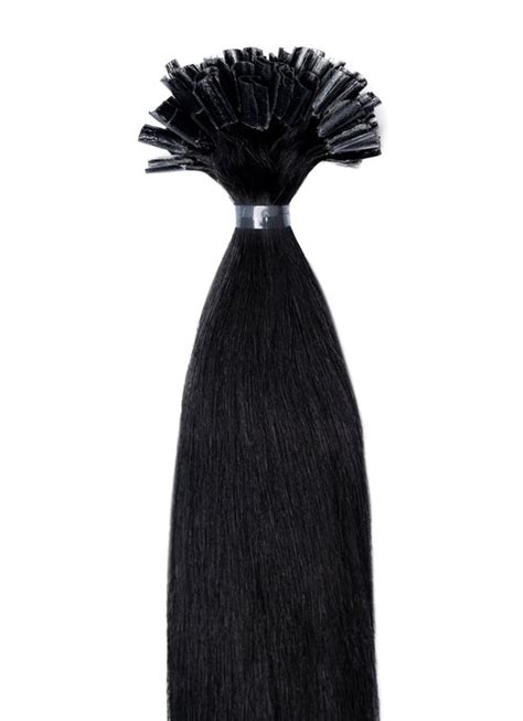 20 Inch Nail U Tip Hair Extensions 1 Jet Black