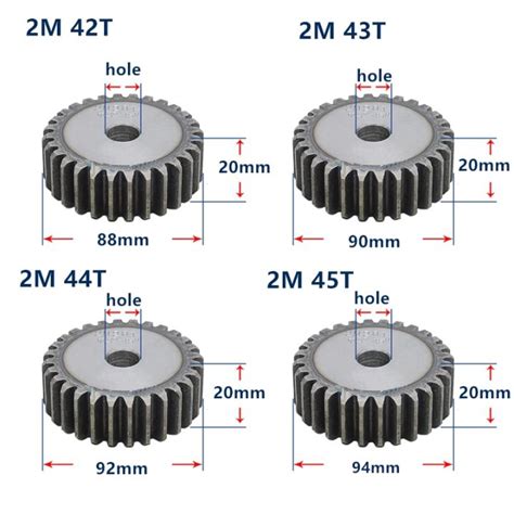 Mod2 Gear Rack 42 Teeth 57 Teeth Gear Tooth Hardened Thickness 20mm 2