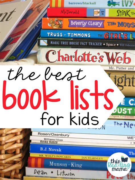 Book lists for kids – Artofit