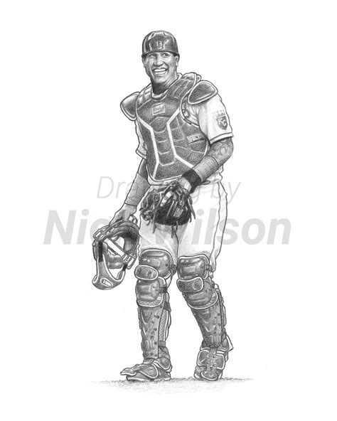 Salvador Perez Pencil Art Print - Etsy