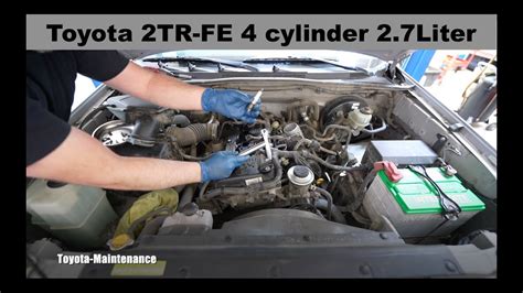 How To Change Spark Plugs Tacoma 4 Cylinder Engine 2TR FE YouTube