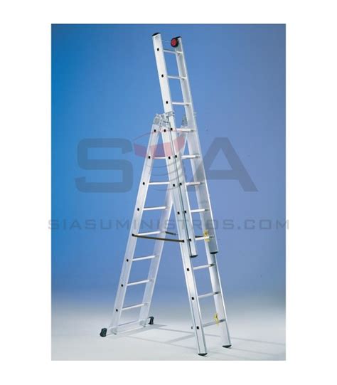 Escalera De Aluminio Profesional De Tres Tramos SVELT E3 SIA