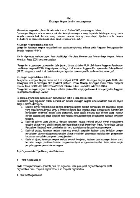 keuangan negara  perkembangannya