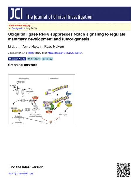 Pdf Ubiquitin Ligase Rnf Suppresses Notch Signaling To Regulate