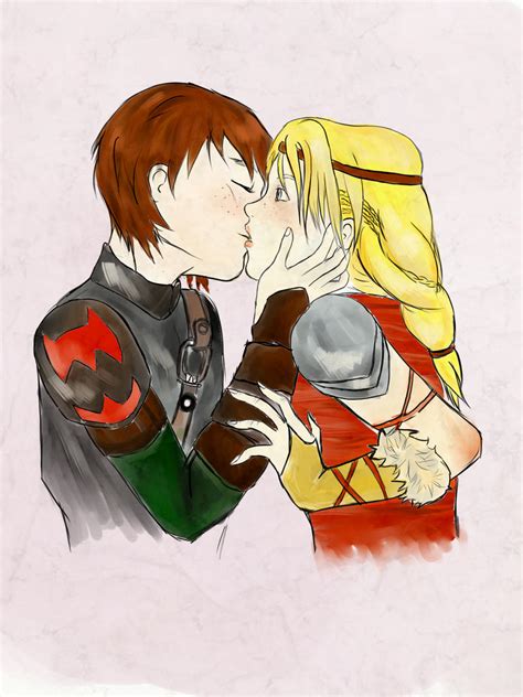 Hiccup and Astrid's kiss by Helly-rose on DeviantArt