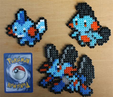 Pokemon Handmade Perler Bead Figure Treecko Torchic Mudkip Etsy