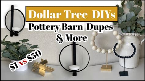 Diy Dollar Tree Home Decor High End Diys Pottery Barn Dupes Diys