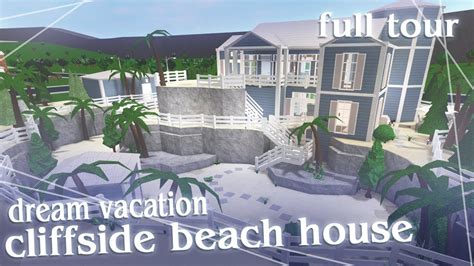 Cliffside Beach House Bloxburg Tour Youtube