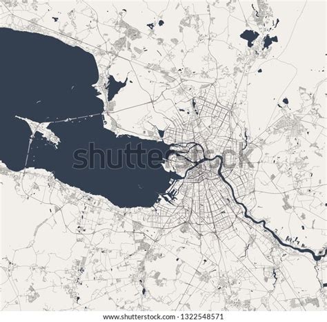 Vector Map Saint Petersburg Russia Stock Vector (Royalty Free ...