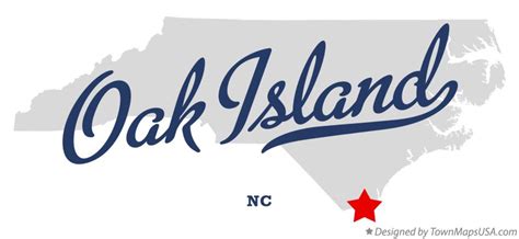 Map Of Oak Island Nc North Carolina