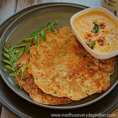 Instant Jowar Flour Uttapam Madhu S Everyday Indian