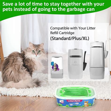 Snapklik.com : 8 Pack Litter Genie Refill Cat Litter Refills Compatible Standard/Plus XL Litter ...