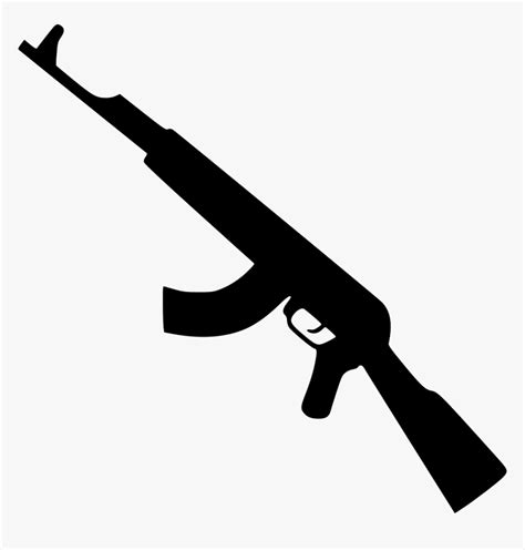 Rifle Svg Black And White Gun Icon Png Transparent Png Kindpng