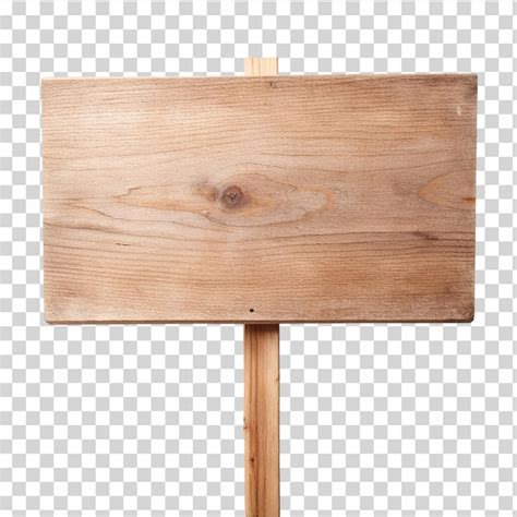 Premium Psd Wooden Signboard Isolated On A Transparent Background