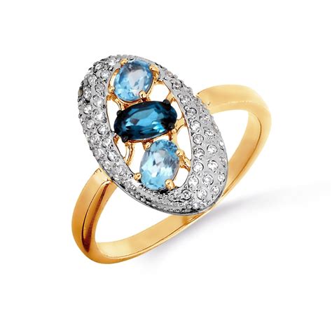 Ringe Damen Ring Mit Topas Und Brillant Rotgold Dr