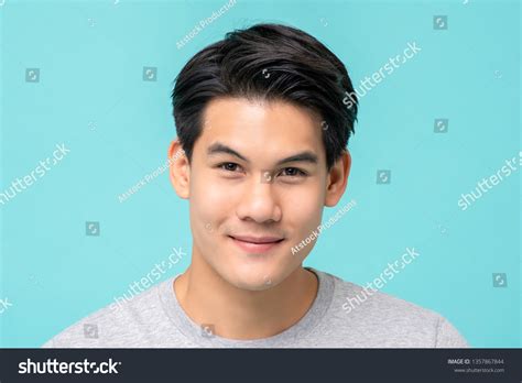 Smiling Young Handsome Asian Man Face Stock Photo 1357867844 Shutterstock