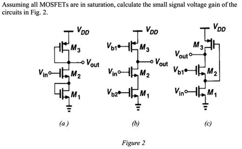 Solved Assuming All Mosfets Are In Saturation Calculate The Small