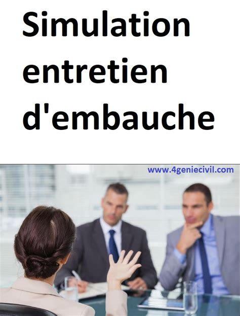 Exemple Simulation Entretien D Embauche Questions Et Reponses Pdf