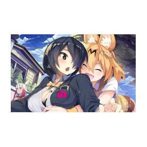 Two Cute Hentai Girls Cuddling On Street Ultra Hd Drawing By Hi Res