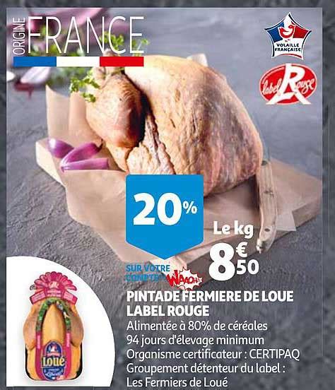 Promo Pintade Fermi Re De Lou Label Rouge Chez Auchan Icatalogue Fr