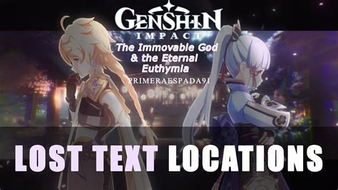 Genshin Impact Lost Text Locations Youtube