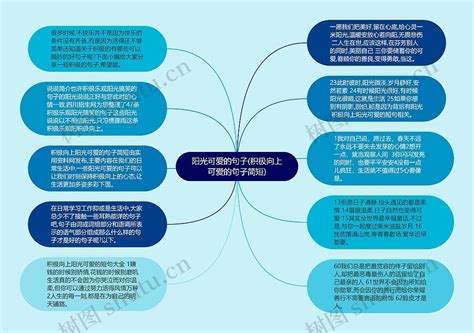 阳光可爱的句子积极向上可爱的句子简短思维导图编号c3709343 Treemind树图