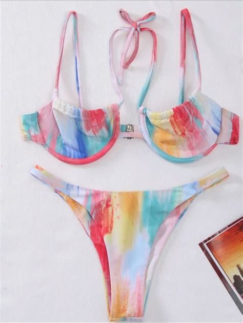 Biqu Ni Novo Rainbow Shein Moda Praia Feminina Shein Nunca Usado