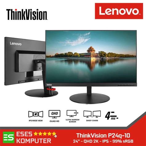 Jual Monitor Lenovo ThinkVision P24q 10 24 QHD 2K IPS 99 SRGB Di