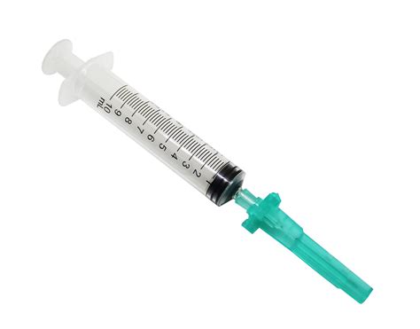 Rays 10ml Syringe With Safety 21g Hypodermic Needle 08mm X 38mm Gre