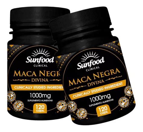 X Maca Negra Peruana C Psulas Mg Sunfood Meses Sabor