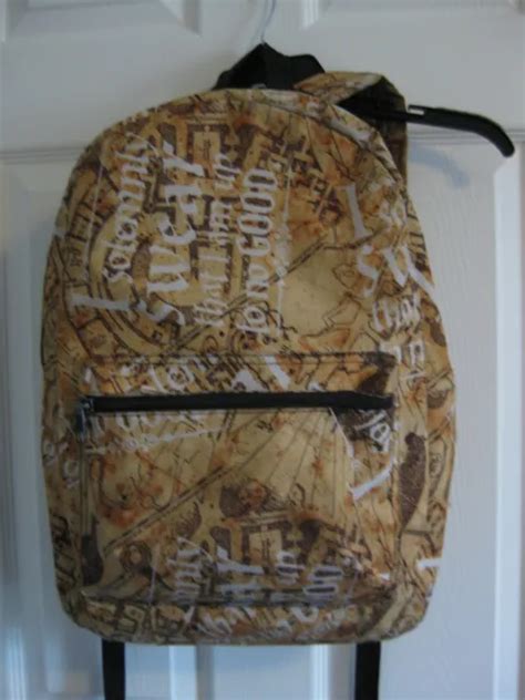 HARRY POTTER MARAUDERS Map I Solemnly Swear Hogwarts Backpack Bag 13