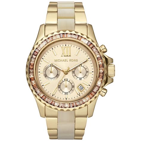 Michael Kors Midsize Twotone Stainless Steel Everest Chronograph Glitz