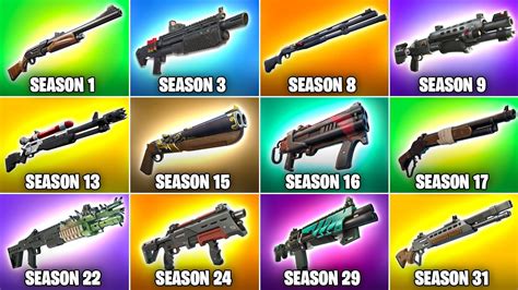 Evolution Of All Fortnite Shotguns Chapter 1 Season 1 Chapter 5