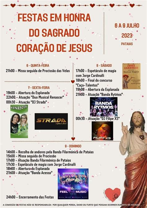 Festas Em Honra Do Sagrado Cora O De Jesus Pataias