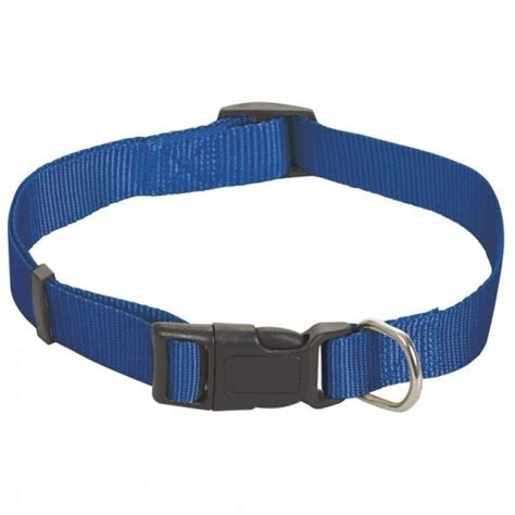 Collier R Glable Simple En Sangle Nylon Pour Chien Coloris Au Choix