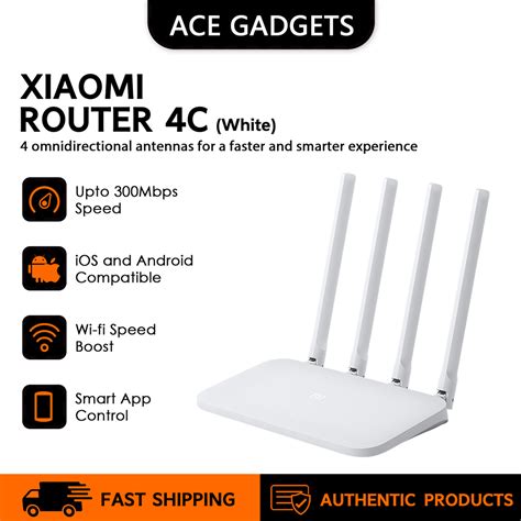 Xiaomi Mi Router 4c Wireless Wi Fi Router 300mbps 24ghz With 4