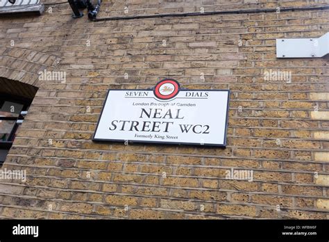 Neal Street Sign In Covent Garden London England Stock Photo Alamy