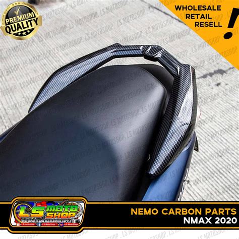 Ls Nemo Carbon Rear Grab Bar Cover Garnish Plug And Play Nmax V