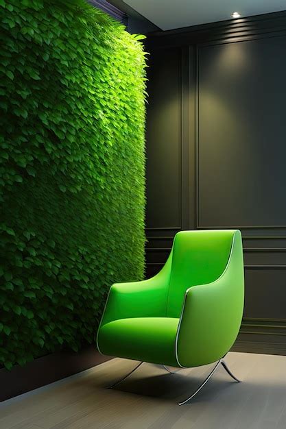 Premium Ai Image Green Wall