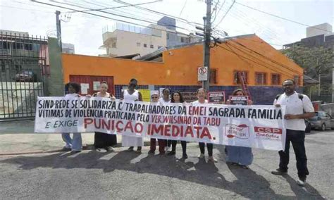 Educadores Da Rede P Blica Realizam Ato De Apoio Na Emei Sagrada