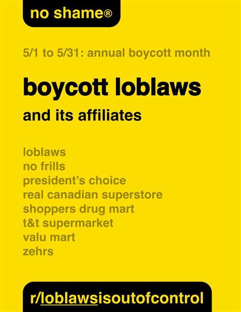 Boycott Loblaws In May Rcanadahousing2