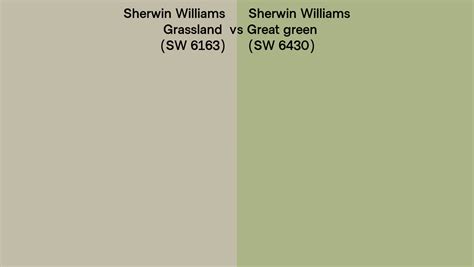 Sherwin Williams Grassland Vs Great Green Side By Side Comparison