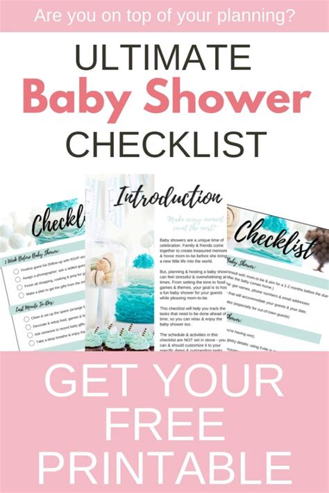 Quick Easy Baby Shower Checklist With Timeline Printable