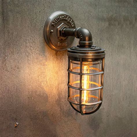 Front Door Carriage Light Industrial Cage Wall Sconce