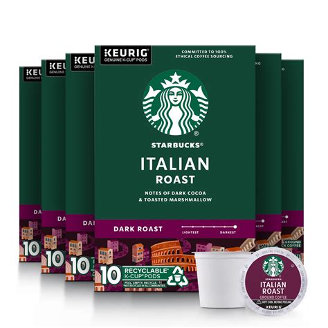 Starbucks K Cup Coffee Podsdark Roast Coffeeitalian Roast For Keurig