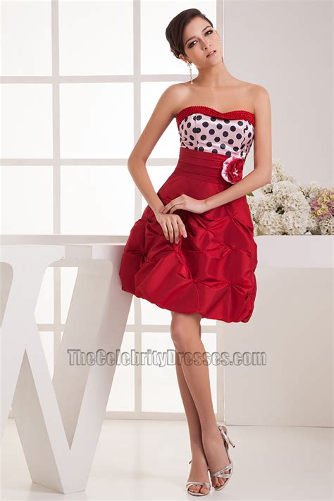 Cute Short Strapless A-Line Party Graduation Dresses - TheCelebrityDresses